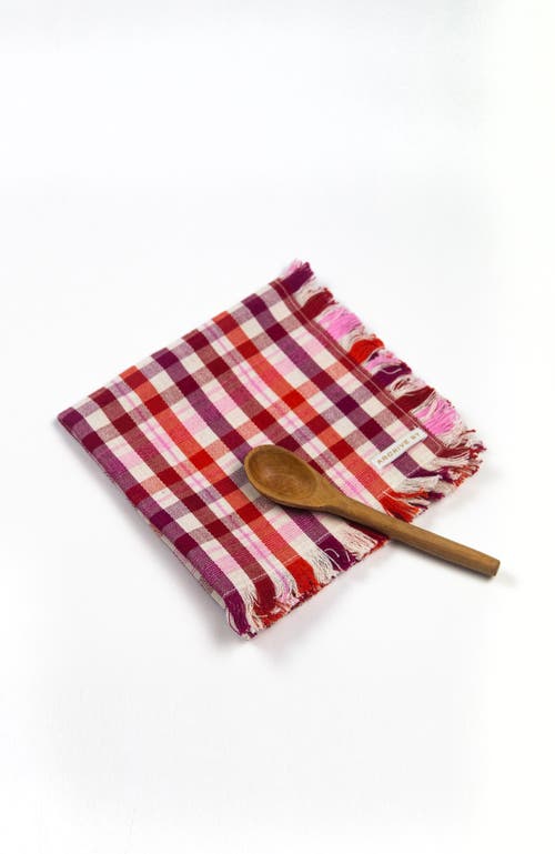 Shop Archive New York Noel Red Plaid Cotton Party Napkins, Set Of 4