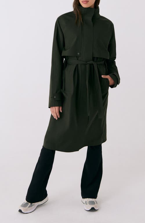 Lole Aliz Waterproof Trench Coat in Olive 