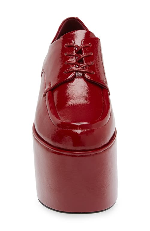 Shop Jeffrey Campbell Extent Moc Toe Platform Oxford In Wine