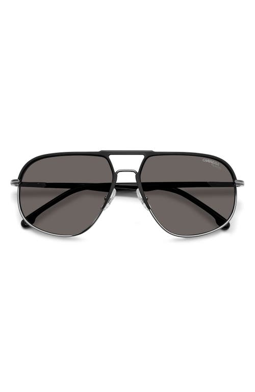 Shop Carrera Eyewear 60mm Aviator Sunglasses In Matte Black/gray Polar