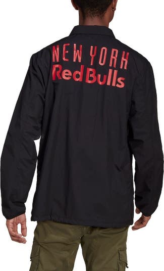Men's Adidas Black New York Red Bulls Anthem Full-Snap Jacket