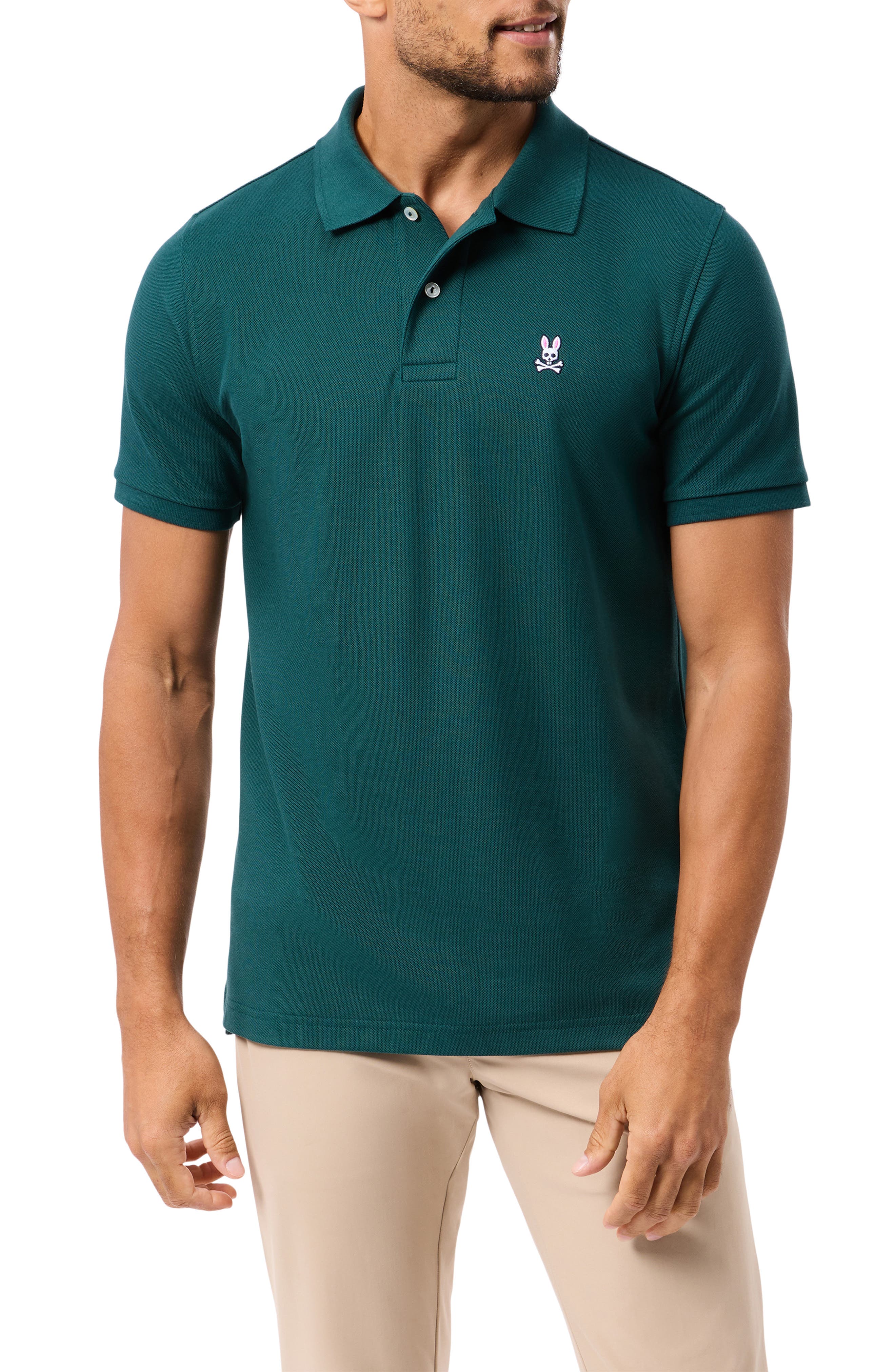 Psycho Bunny Tempest Classic Piqué Polo in Sea Moss 