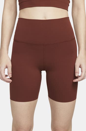 Nike, Shorts, Nike Yoga Luxe High Rise Rugged Orange Sienna 7 Infinalon  Shorts Size 2x New
