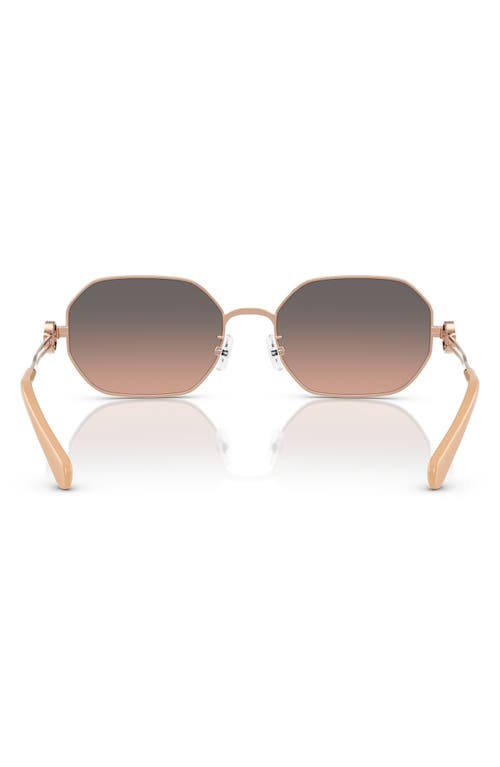 Tory Burch 55mm Gradient Irregular Sunglasses In Rose Gold