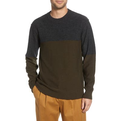 French Connection Regular Fit Felted Wool Blend Sweater, Green