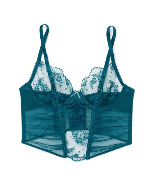 Adore Me Avara Cropped Bustier In Dark Blue