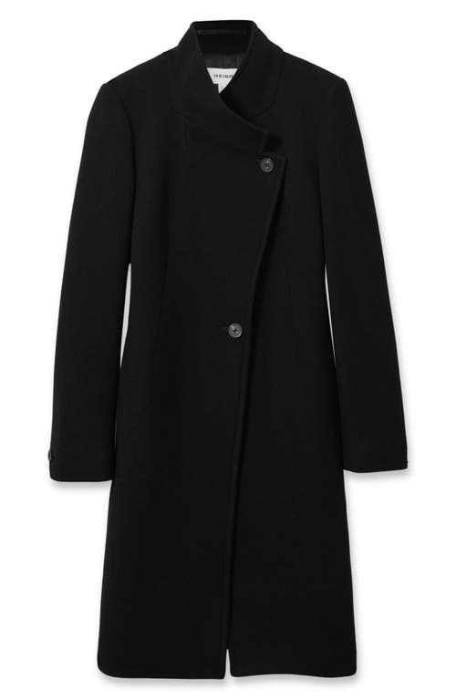 Shop Reiss Maude Double Breasted Wool Blend Coat In Black