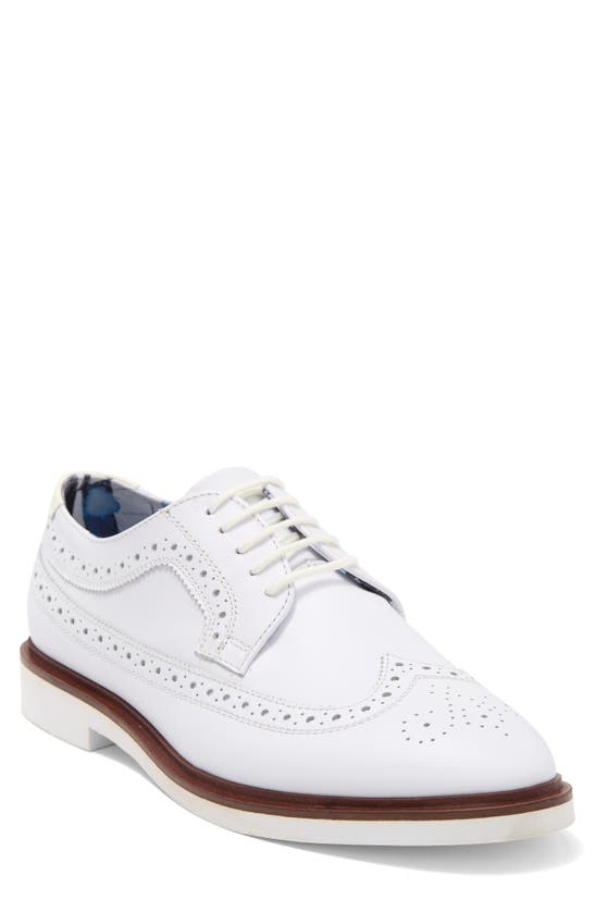 Paisley & Gray Fashion Wingtip Derby In White