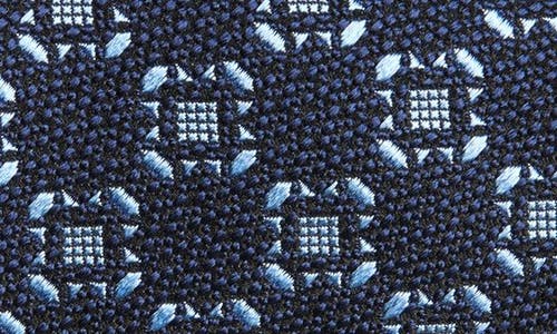 Shop Zegna Ties Couture Geo Silk Tie In Navy