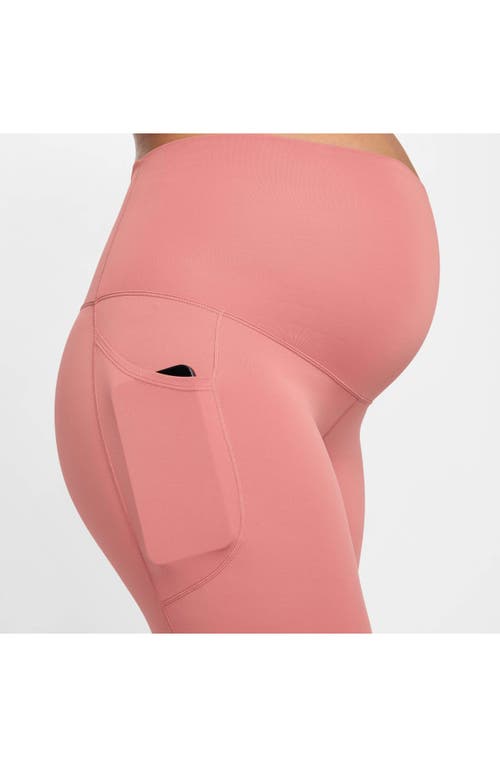 Shop Nike Dri-fit One High Waist 8-inch Maternity Biker Shorts In Canyon Pink