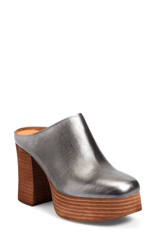 Shop Kork-ease ® Veronica Platform Mule In Silver Leather