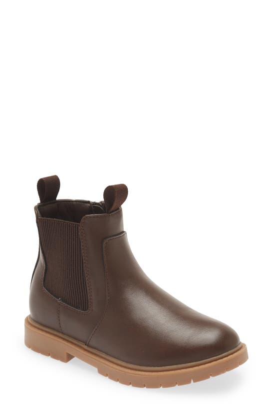 Nordstrom Kids' Heath Water Resistant Zip Boot In Brown