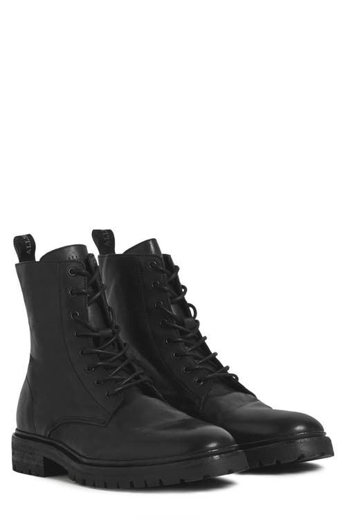 Shop Allsaints Tobias Plain Toe Boot In Black