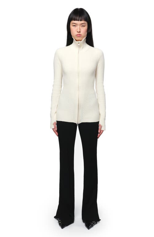 Shop Apparis Nova Zip Cardigan In Cream