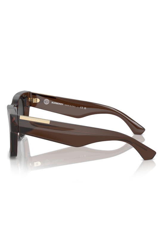 Shop Burberry Elevated Check 52mm Square Sunglasses In Brown