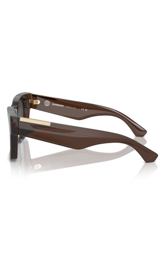 Burberry Elevated Check 52mm Square Sunglasses In Brown