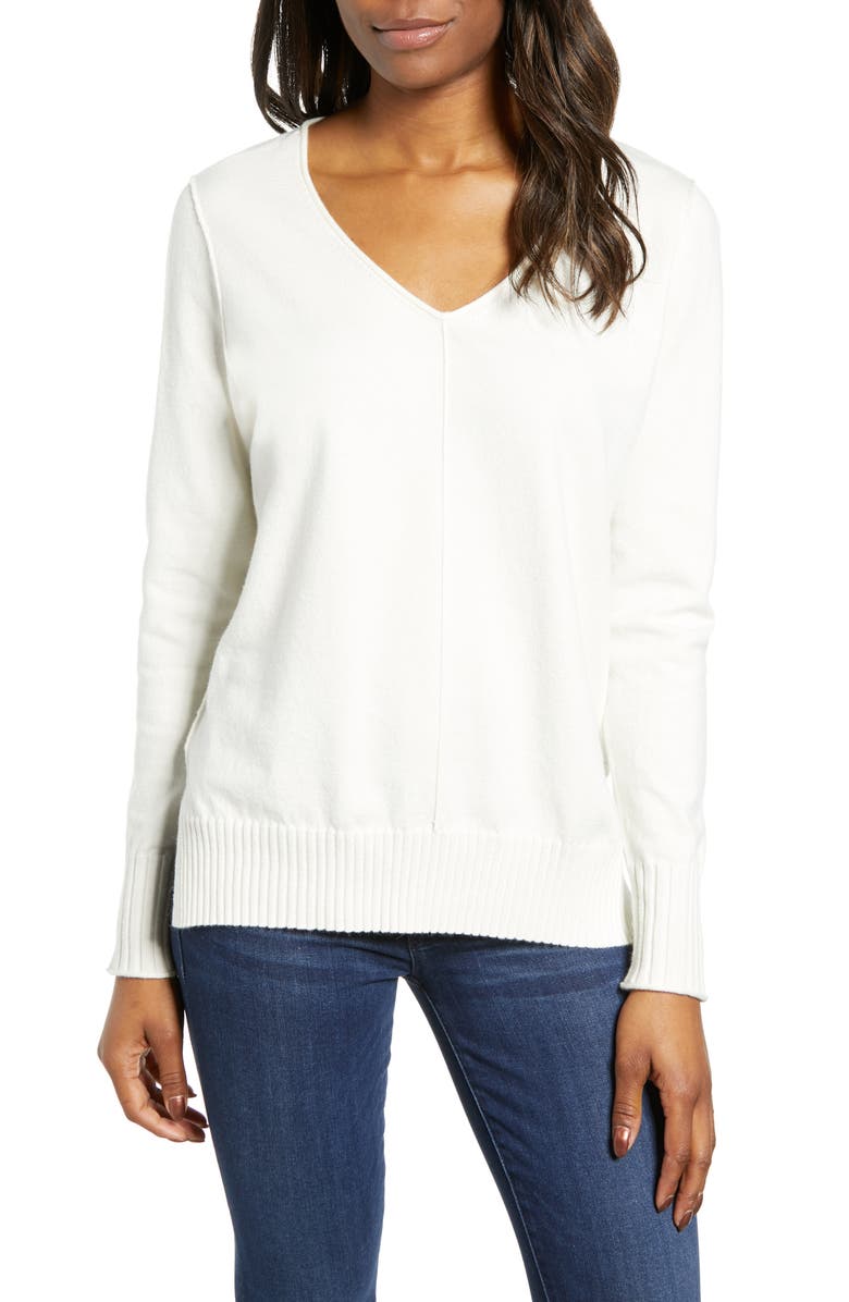 Caslon® Side Slit Sweater (Regular & Petite) | Nordstrom