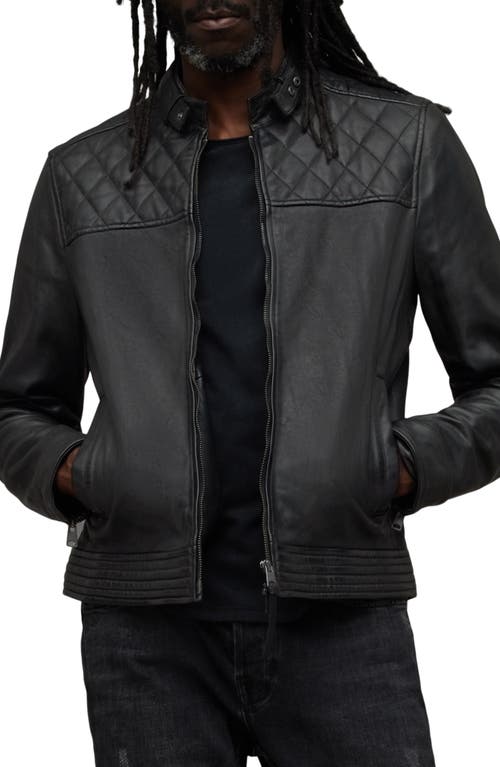 AllSaints Zola Leather Jacket in Black