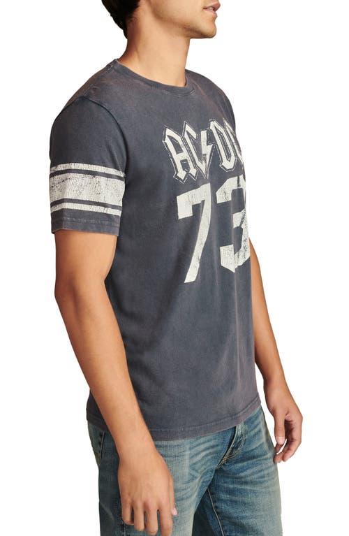 Shop Lucky Brand Ac/dc Cotton Graphic T-shirt In Midnight Navy