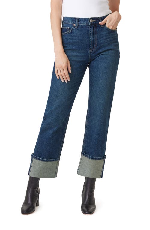 Habitual Peyton Cuff High Waist Ankle Straight Leg Jeans In Tide