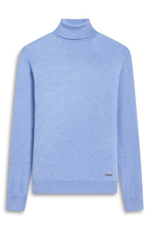 Shop Bugatchi Sawyer Merino Wool Turtleneck Sweater In Air Blue