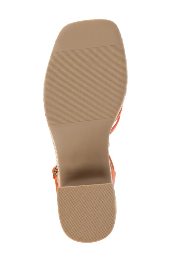 Journee Collection Hally Espadrille Platform Sandal In Orange