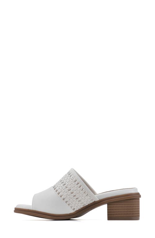 Cliffs By White Mountain Corley Heeled Mule In White/burnished/smooth