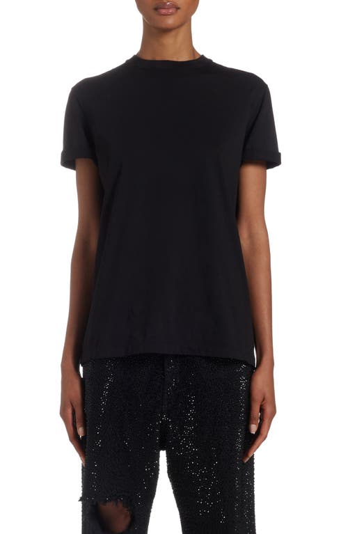 Golden Goose Distressed Slim Fit Cotton Jersey T-Shirt in Vintage Black 