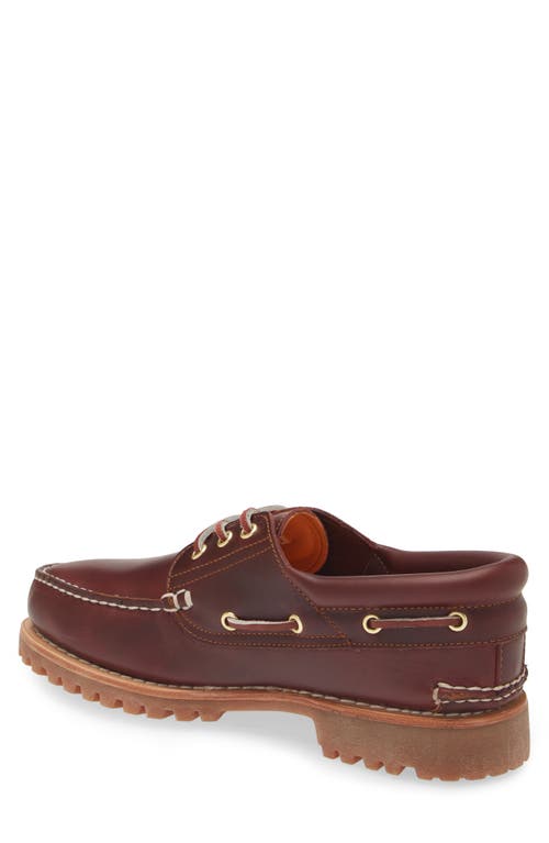Timberland Boat Moccasin Authentic Lug Sole In Burgundy