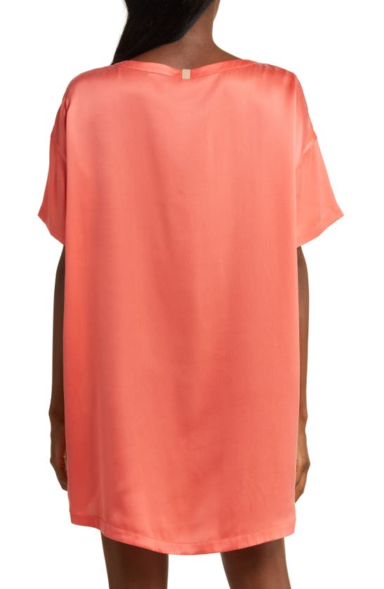 Shop Lunya Oversize Silk Sleepshirt In Outro Coral