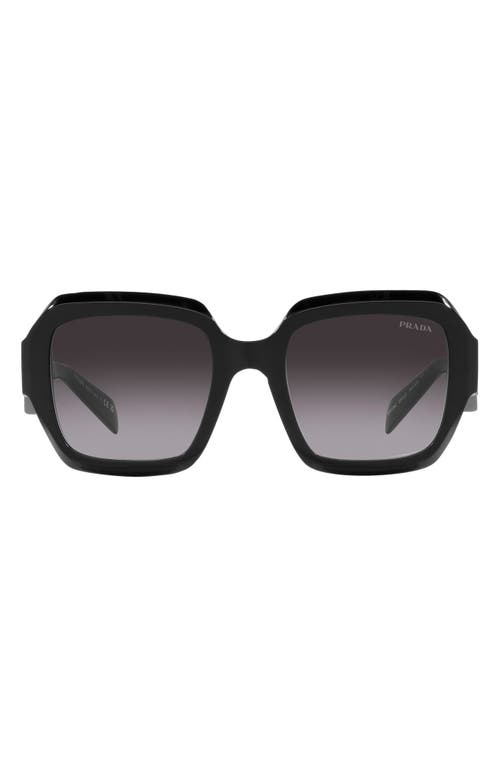 Prada 53mm Gradient Pillow Sunglasses in Black at Nordstrom