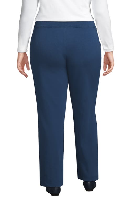 Lands' End Starfish Mid Rise Straight Leg Pants In Evening Blue