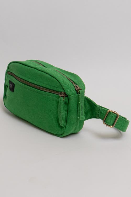 Shop Terra Thread Organic Cotton Sling Belt Bag In Moss Green