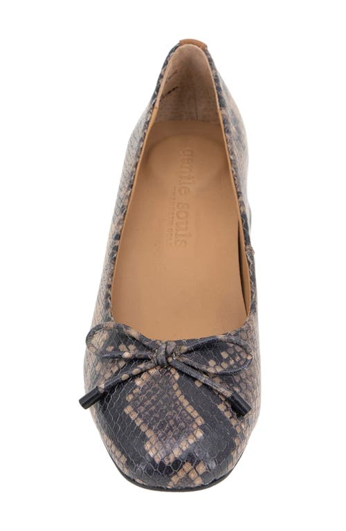 Gentle Souls By Kenneth Cole Lancine Pump In Brown Snake Leather