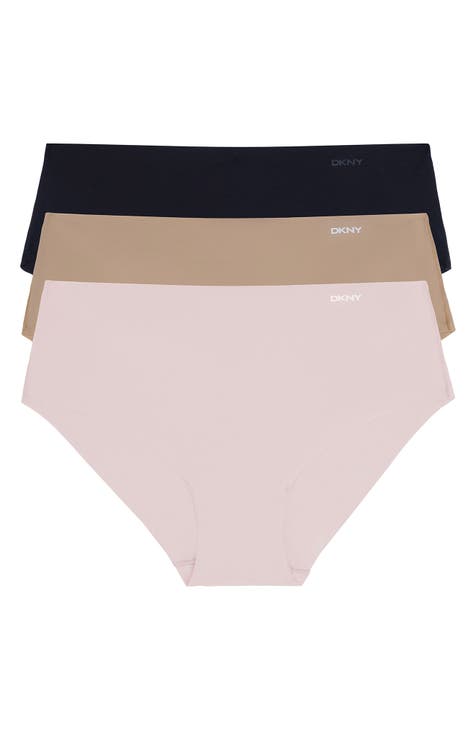 3-pack - Invisible cotton thong, beige