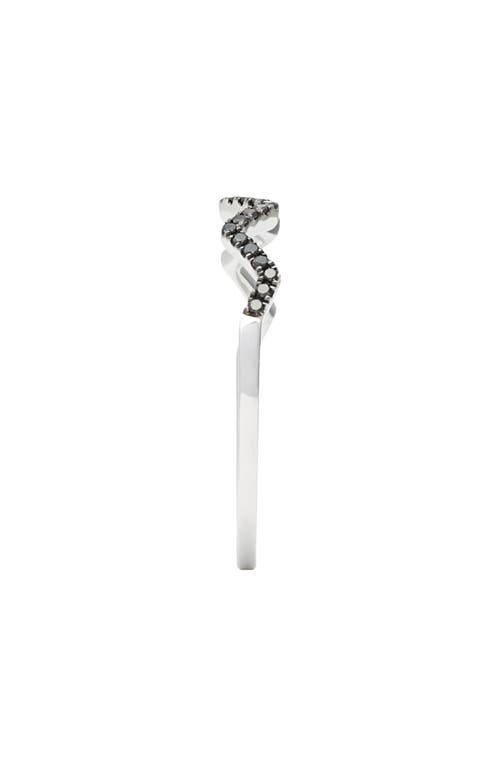 Bony Levy 'stackable' Zigzag Diamond Ring In Black Diamond/white Gold