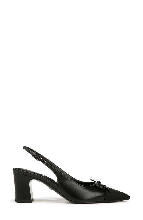 Shop Sam Edelman Willette Slingback Pointed Cap Toe Pump In Black