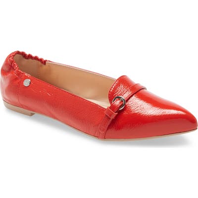 Agl Buckle Detail Ballet Flat - Red