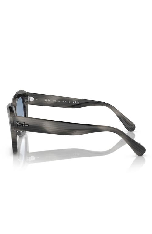 Ray Ban Ray-ban State Street 49mm Gradient Square Sunglasses In Striped Gray/ Gradient Blue
