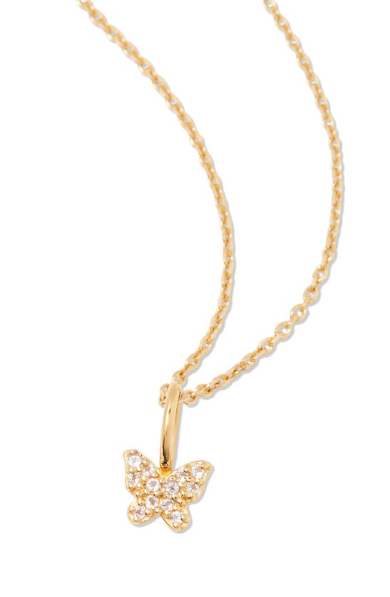 Shop Brook & York Adeline Butterfly Pendant Necklace In Gold