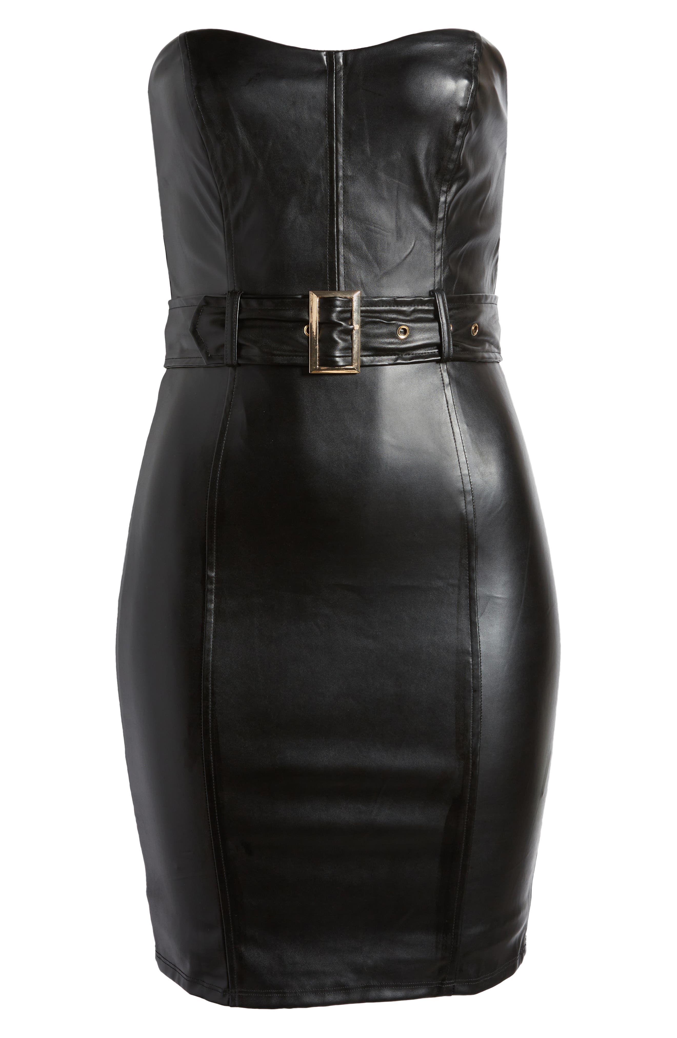 Bebe Black Leather Dress