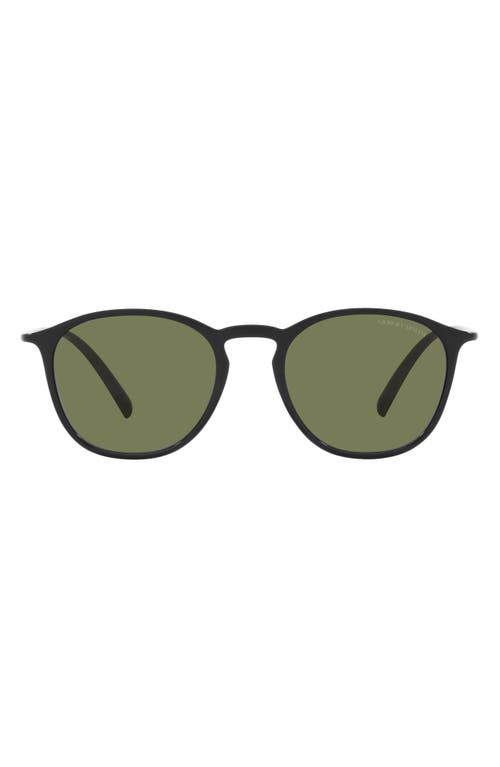 52mm Square Sunglasses in Shiny Black