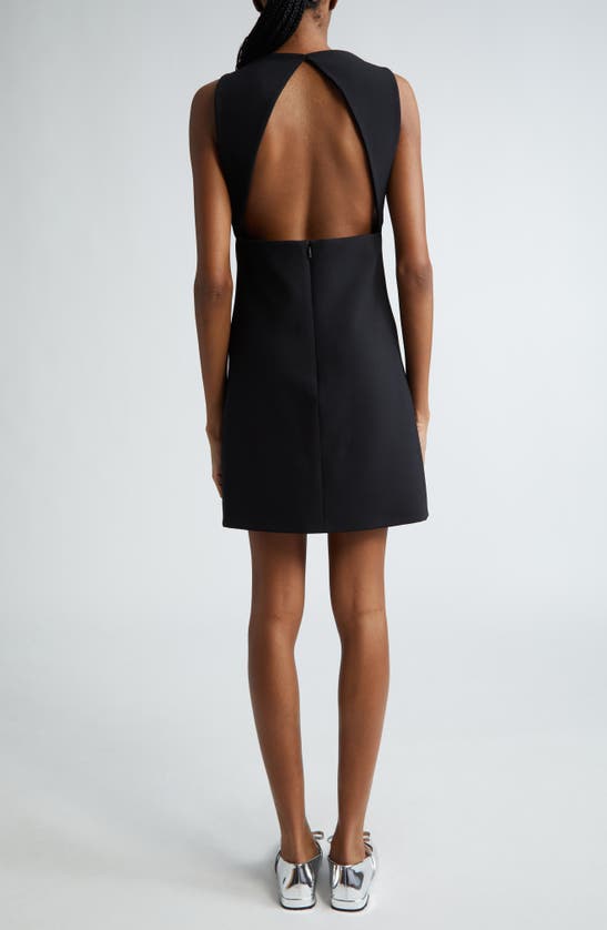 Shop Versace Cutout Sleeveless Dress In Black
