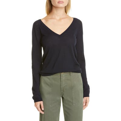Vince Wool & Cashmere Blend V-Neck Sweater, Blue