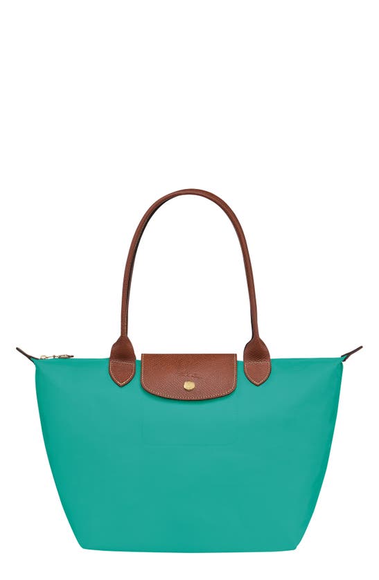 Longchamp Medium Le Pliage Nylon Shoulder Tote In Turquoise ModeSens