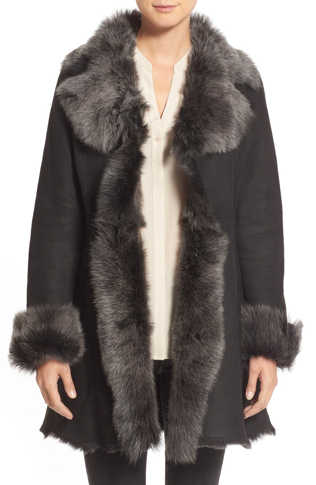 HiSO Genuine Toscana Shearling Coat Nordstrom