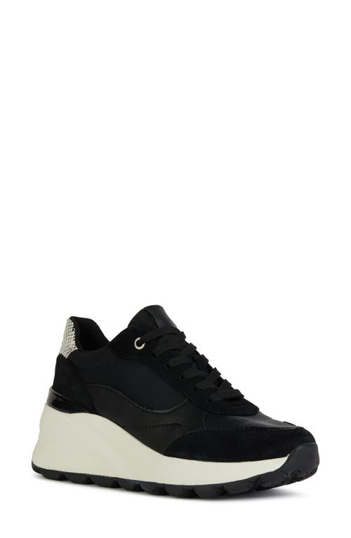 Spherica Platform Wedge Sneaker in Black