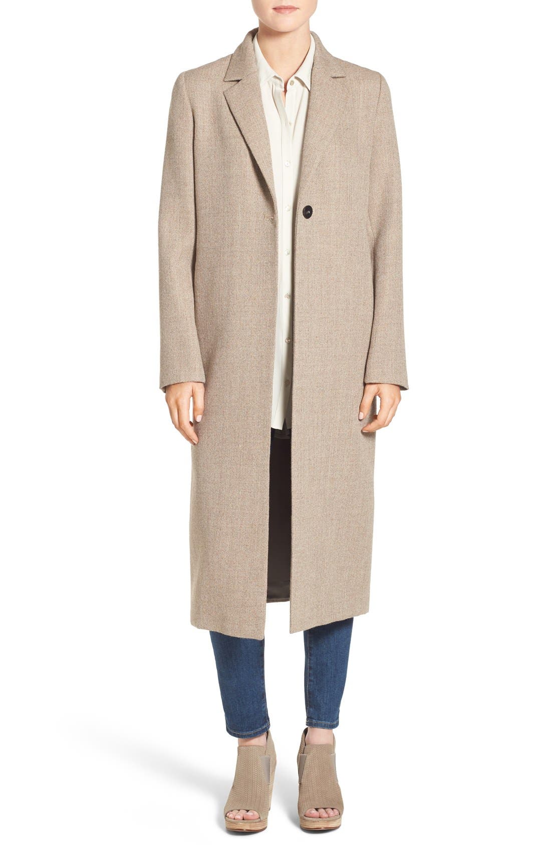 Eileen Fisher Alpaca Notch Collar Long Coat Nordstrom