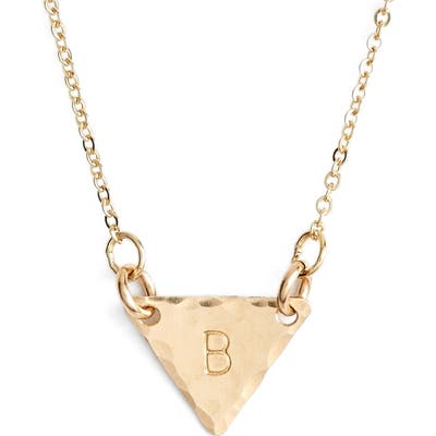 Nashelle 14K-Gold Fill Initial Triangle Necklace