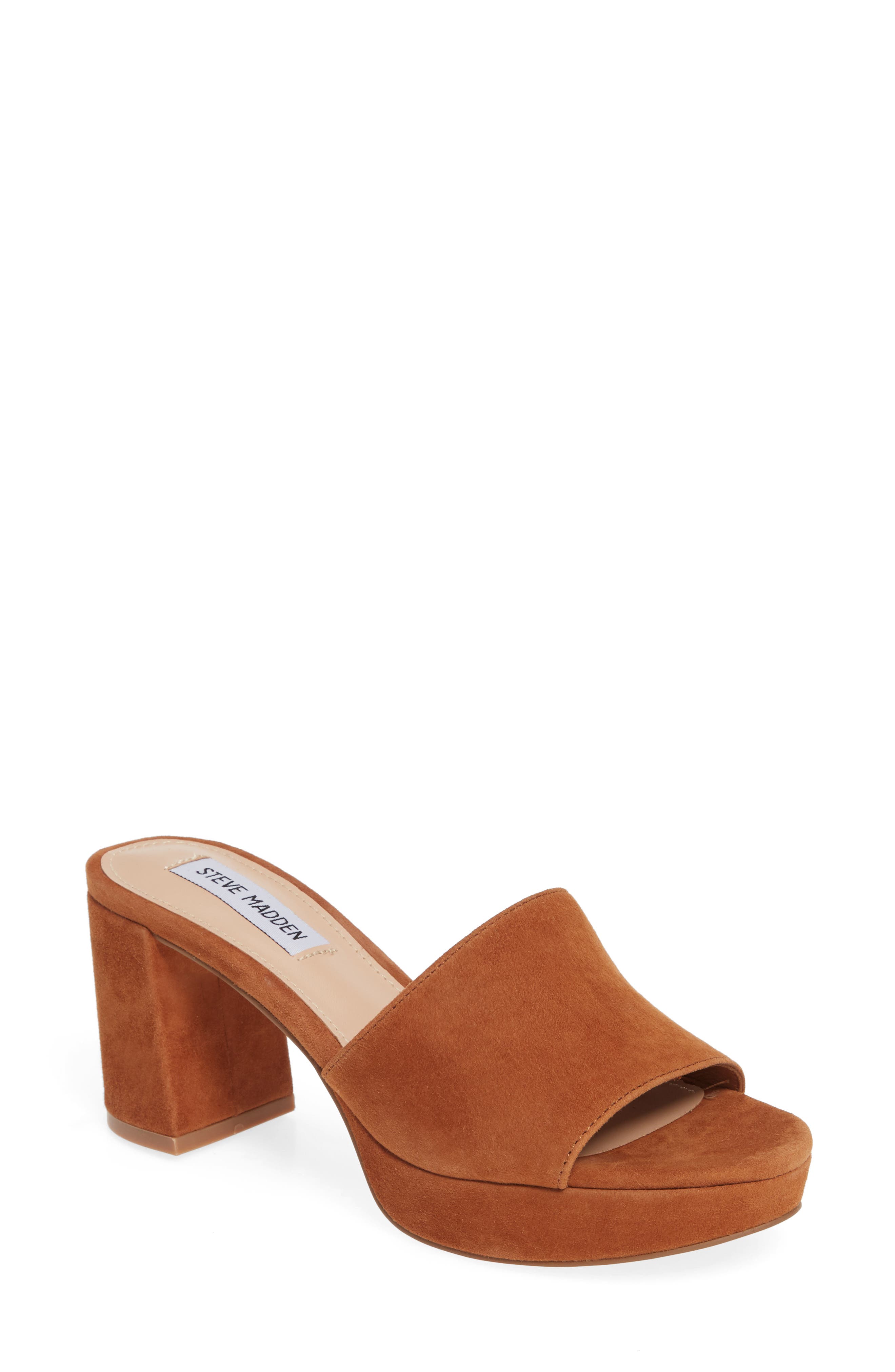 steve madden suede slides